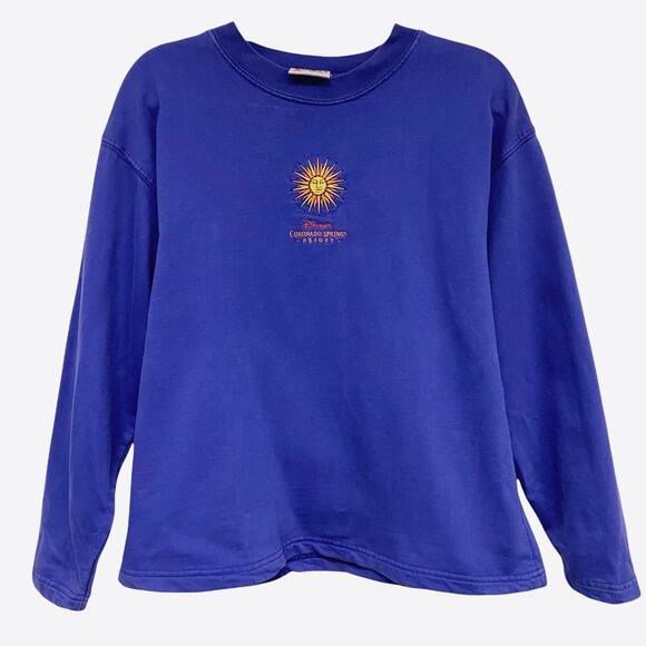 Vintage Walt Disney World Womens Size M Embroidered Sun Pullover Sweater - Picture 1 of 6